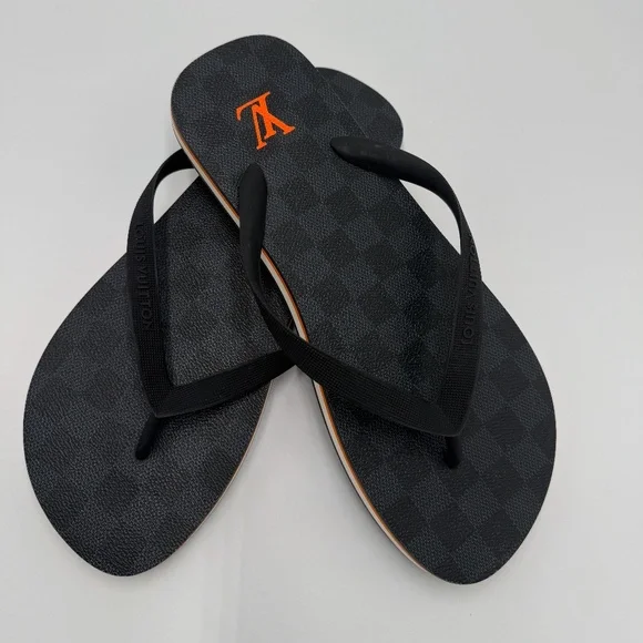 Louis Vuitton | Shoes | Louis Vuitton Damier Graphite Flip 
